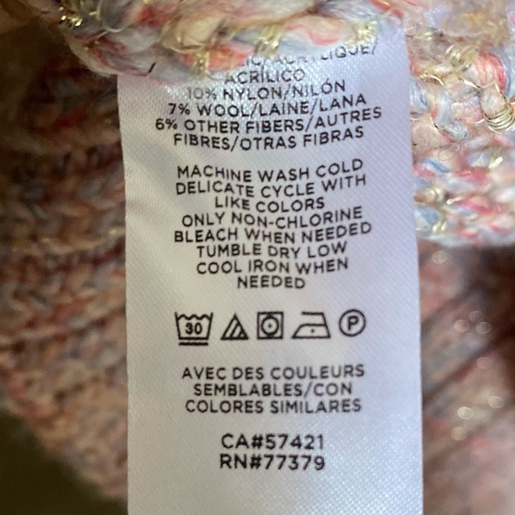 Ann Taylor loft pink shimmer pullover small - Picture 5 of 5